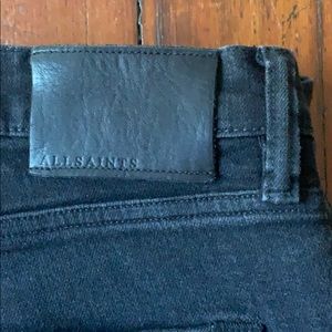 All Saints Black Cigarette Skinny Jeans W33